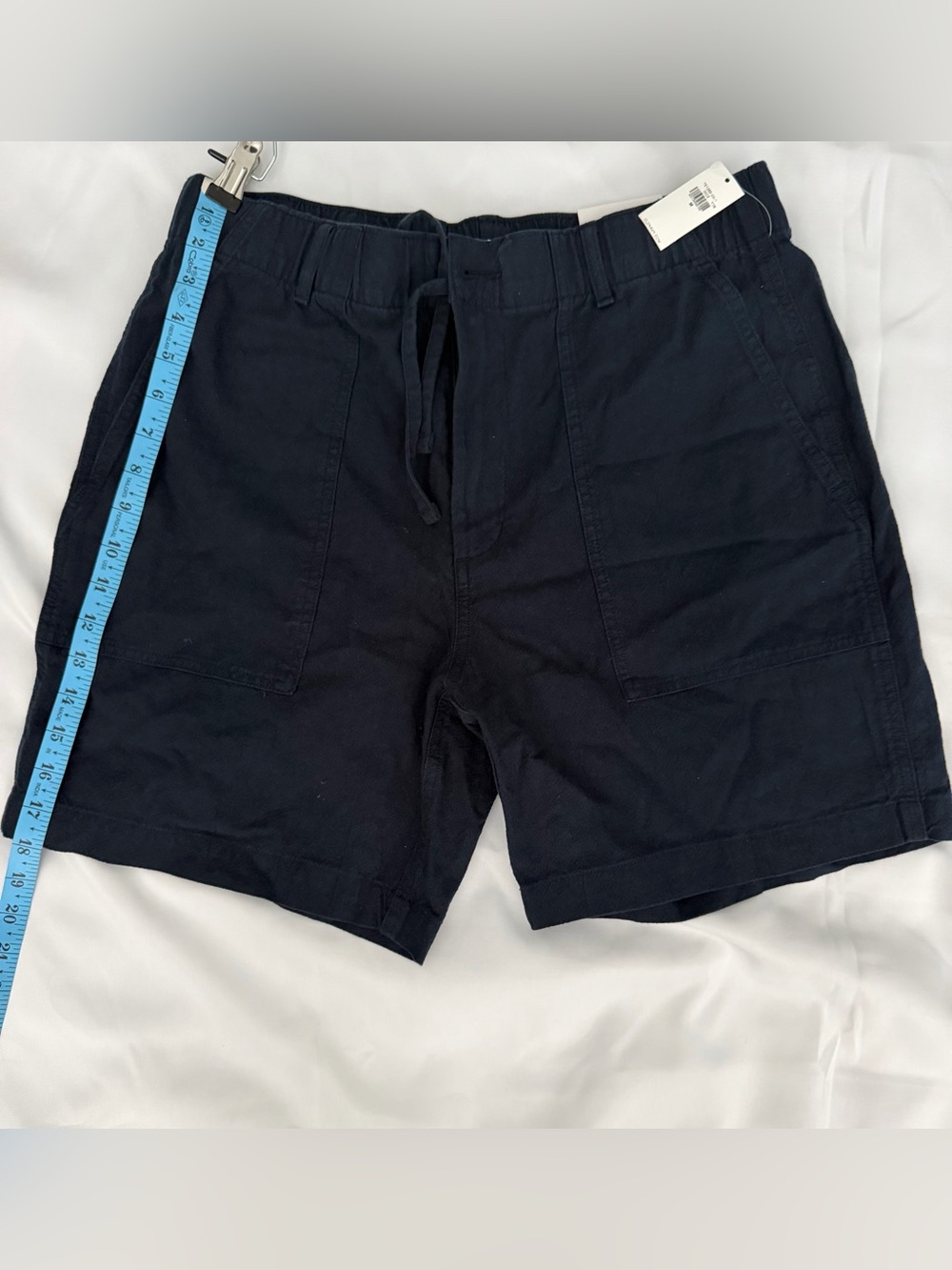Women’s Navy Drawstring Cotton Shorts